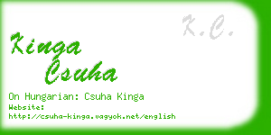 kinga csuha business card